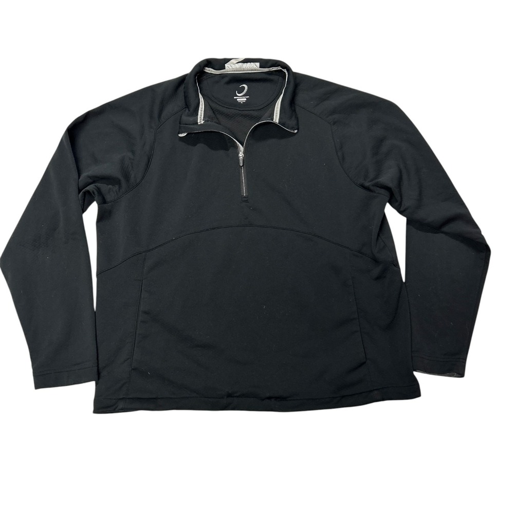 Zero Restriction Tour Series Men's XL Black Quarter Zip Sweater Pullover 1/4 Zip